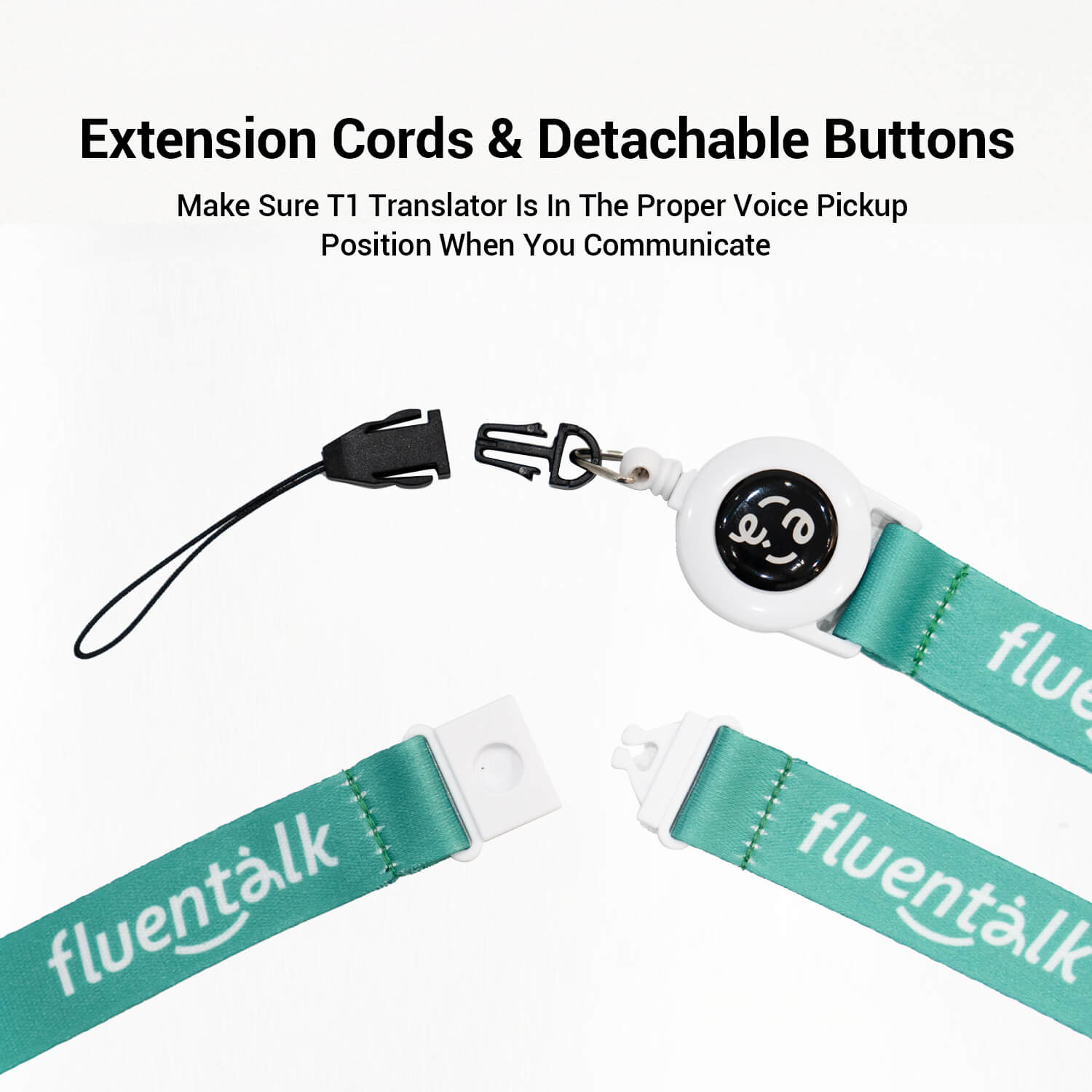 Fluentalk Handheld Thiết bị phiên dịch Lanyard detail