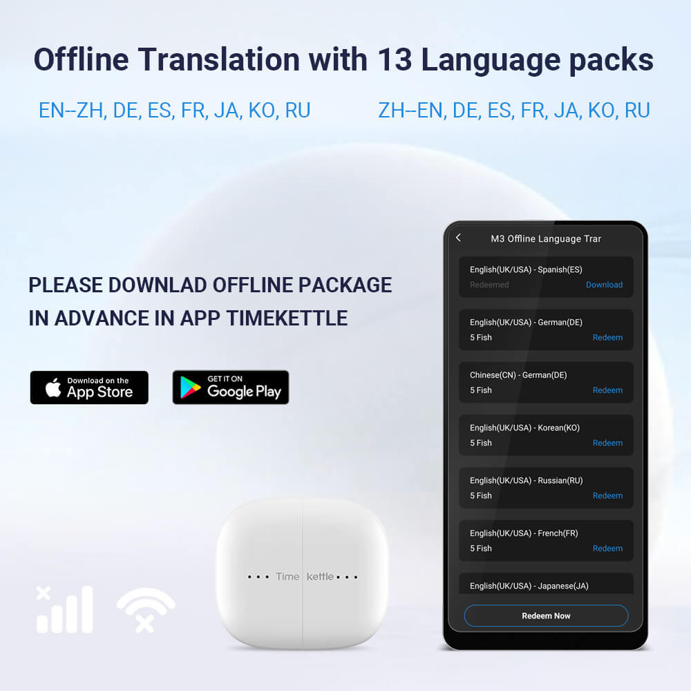 M3 3-in-1 Translator Earbuds